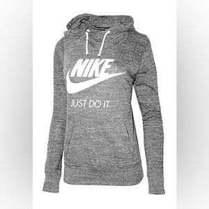 Nike Women's Sportswear Vintage Carbon Heather Sail Hoodie Large